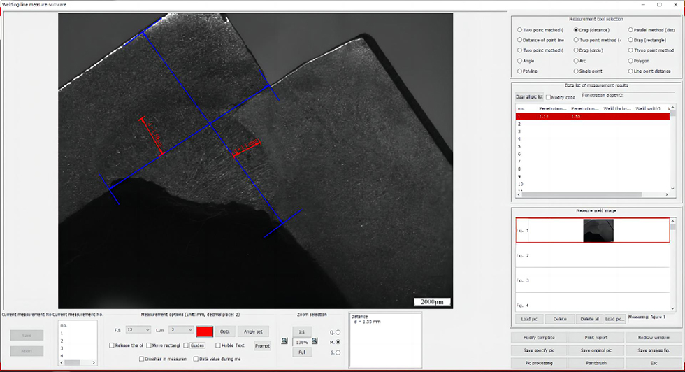 welding length measurement 980 ..