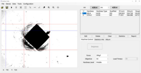 B&agrave;i kiểm tra độ cứng của Vickers